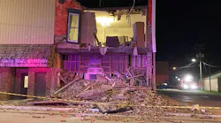 Firefighters rescued a couple who was trapped when their apartment in Nokomi, IL, partially collapsed early Wednesday.