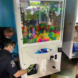 Syracuse, NY, firefighters rescued a child who became inside a vending machine Tuesday. Syracuse, NY, firefighters rescued a child who became inside a vending machine Tuesday.