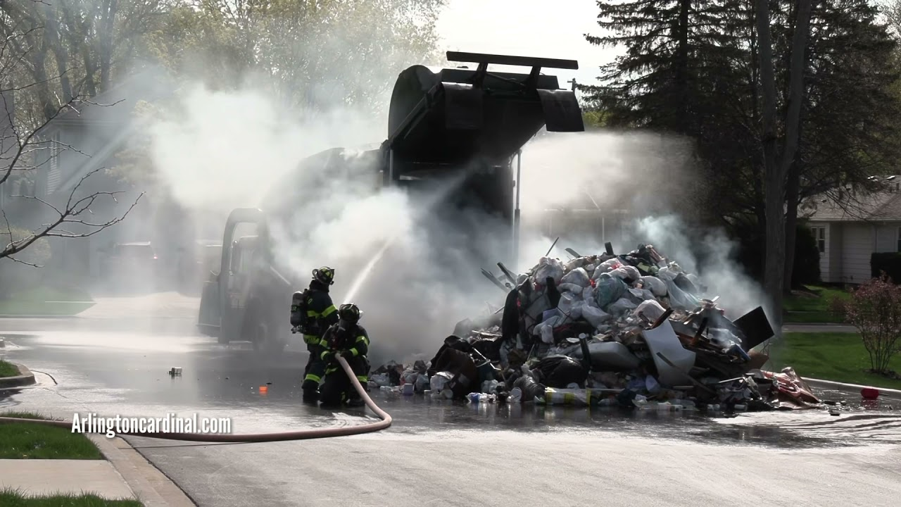 Watch IL Firefighters Extinguish Garbage Truck Fire | Firehouse