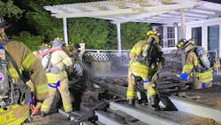 Toms River Fire Co. 2 firefighters extinguished a fire early Wednesday at the home used in the movie 'Amytiville Horror' in 1979. Toms River Fire Co. 2 firefighters extinguished a fire early Wednesday at the home used in the movie 'Amytiville Horror' in 1979.