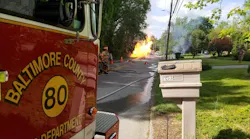 Firefighters battled a large fire in Pikesville, MD, that was caused by a natural gas explosion Friday.