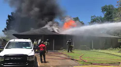 Baton Rouge, LA, firefighters battled a residential fire that destroyed a single-family home Thursday.