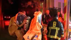 Two Boston firefighters and four residents were decontaminated after a Level 3 hazmat incident was declared when a man brought an unknown chemical to a fire station in the city's Roslindale neighborhood late Monday. Two Boston firefighters and four residents were decontaminated after a Level 3 hazmat incident was declared when a man brought an unknown chemical to a fire station in the city's Roslindale neighborhood late Monday.