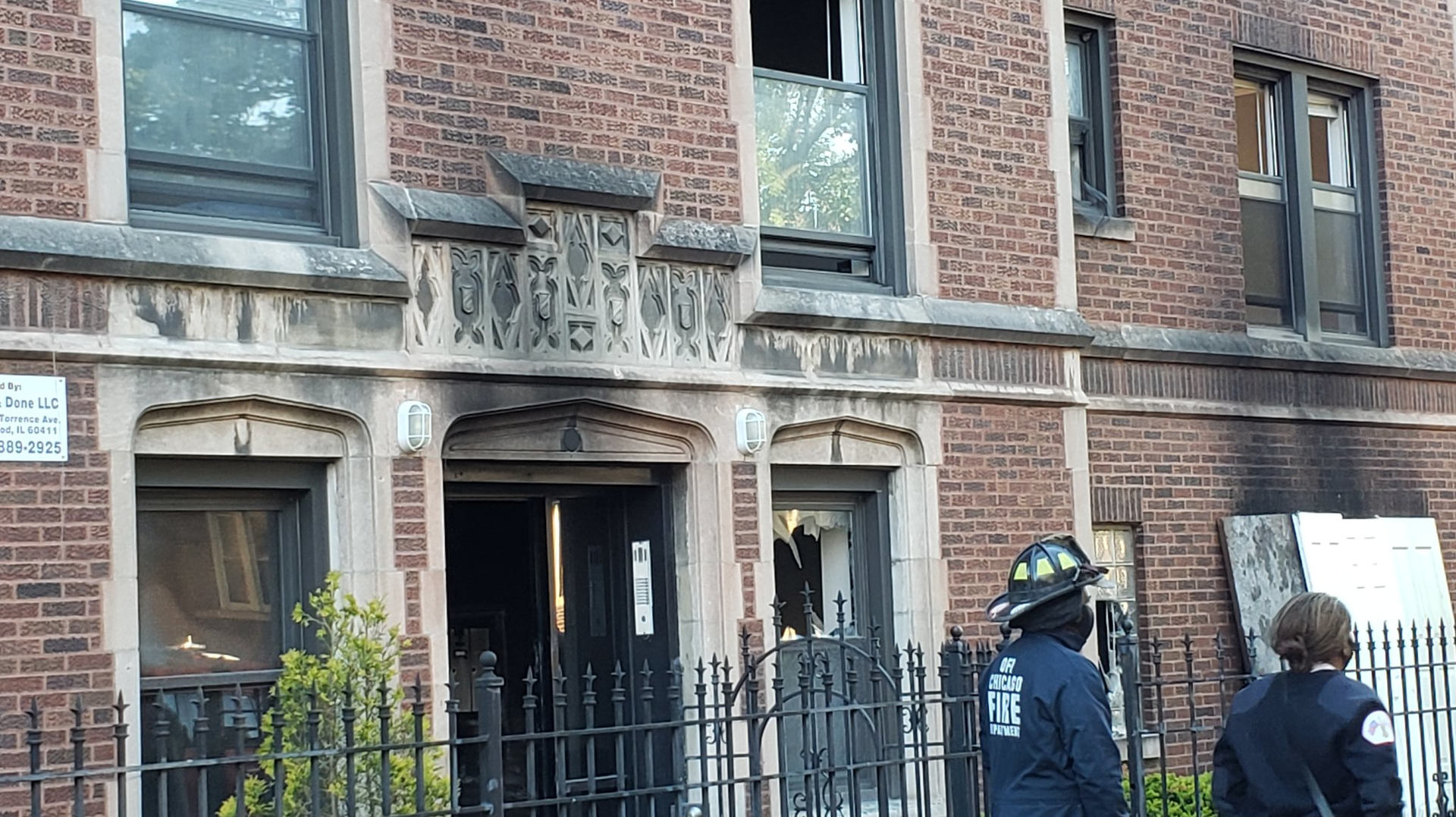 Chicago firefighters spotted smoke from a fatal fire at an East Chatham apartment building while they were headed back to the station from another call Wednesday.