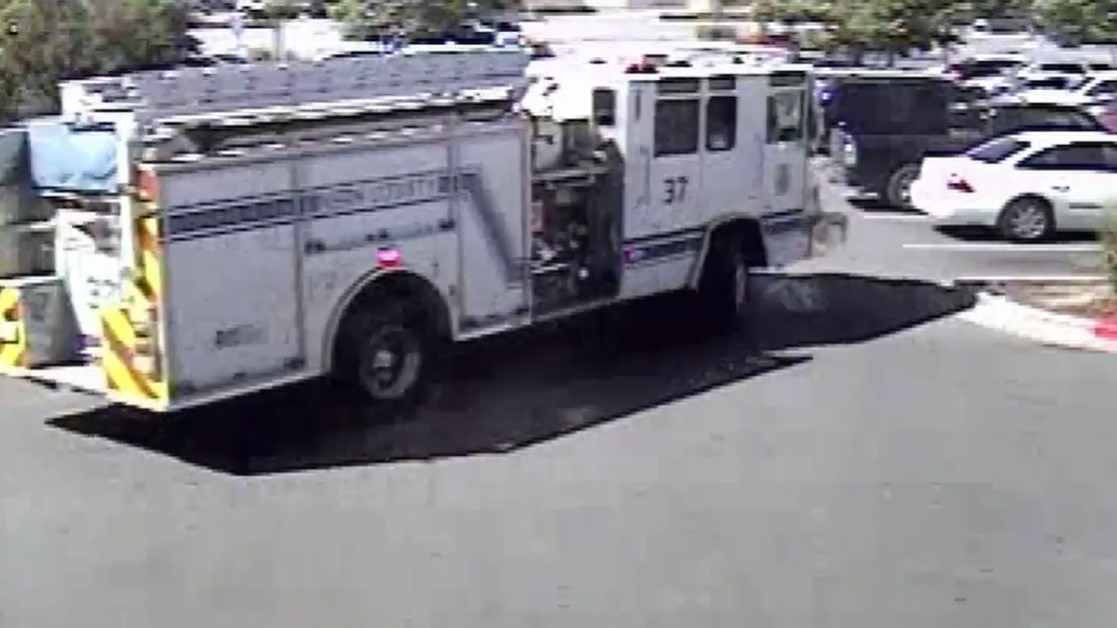 A firefighter and two police officers were struck by a driver who had been found unconscious in a store parking lot in Delano, CA, on April 28.
