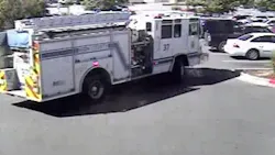 A firefighter and two police officers were struck by a driver who had been found unconscious in a store parking lot in Delano, CA, on April 28.
