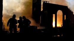 More than 30 firefighters from multiple departments battled a two-alarm fire at a house in Floyds Knob, IN, on Thursday. More than 30 firefighters from multiple departments battled a two-alarm fire at a house in Floyds Knob, IN, on Thursday.