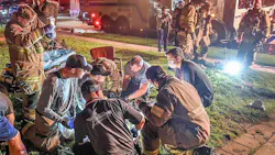 Fort Worth, TX, firefighters rescued a critically injured man from a house fire Tuesday.