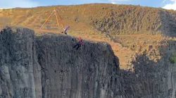 Franklin County, WA, technical rescue crews hoisted out a hiker who was knocked out by a dislodged rock in a deep canyon in Palouse Falls State Park on Tuesday.