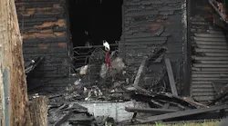 Two Kansas City, MO, firefighters were injured when a 12-foot porch collapsed during a residential fire Thursday.