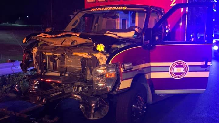 WrongWay Driver Collides HeadOn into PA Ambulance Firehouse