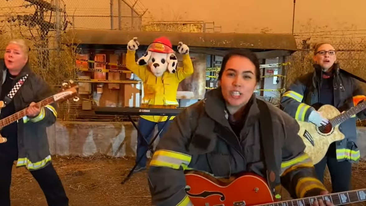 The Napa, CA, Fire Department created a viral video about fire safety that parodies the Talking Heads' 'Burnin' Down the House.'