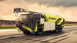 Oshkosh Airport Products secured its first order for the new Striker ARFF vehicle, which will go to MSP International Airport in late summer 2021. Oshkosh Airport Products secured its first order for the new Striker ARFF vehicle, which will go to MSP International Airport in late summer 2021.