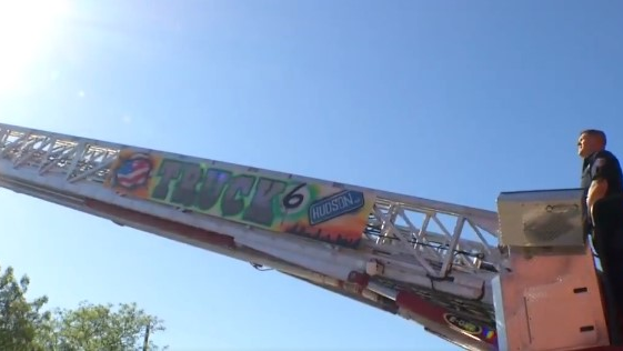 Street artist Victor Zarate, who works under the name Range, has been painting sideboards for Rochester, NY, Fire Department's Truck 6 for around a decade.