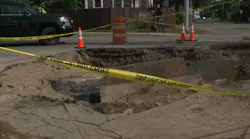 A construction worker was rescued by South Portland, ME, firefighters following a trench collapse Thursday.