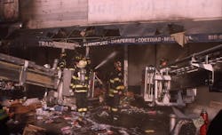 Mid-mount tower ladders can provide ground-level and elevated master streams when properly positioned. Although tower devices generally require a larger operational footprint for stability of the device, with proper vehicle design and training, the mid-mount tower offers some distinct advantages on the fireground. Mid-mount tower ladders can provide ground-level and elevated master streams when properly positioned. Although tower devices generally require a larger operational footprint for stability of the device, with proper vehicle design and training, the mid-mount tower offers some distinct advantages on the fireground.