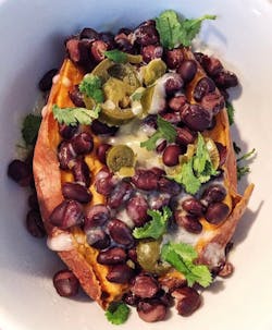 Because life/work can throw you a curveball, hindering your adherence to your meal-planning routine, you should create a backup plan of quick meals when you’re pressed for time or hunger strikes quickly—for example, a loaded baked sweet potato. Because life/work can throw you a curveball, hindering your adherence to your meal-planning routine, you should create a backup plan of quick meals when you’re pressed for time or hunger strikes quickly—for example, a loaded baked sweet potato.