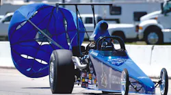 Keith Niemann shutting down from a 220 mph run in Tulsa, OK, last year.