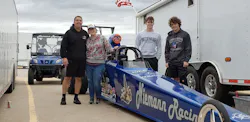 Racing is a family affair as Niemann's wife, Stacie, and twin boys, Braden and Hunter, often come to the track. Racing is a family affair as Niemann's wife, Stacie, and twin boys, Braden and Hunter, often come to the track.