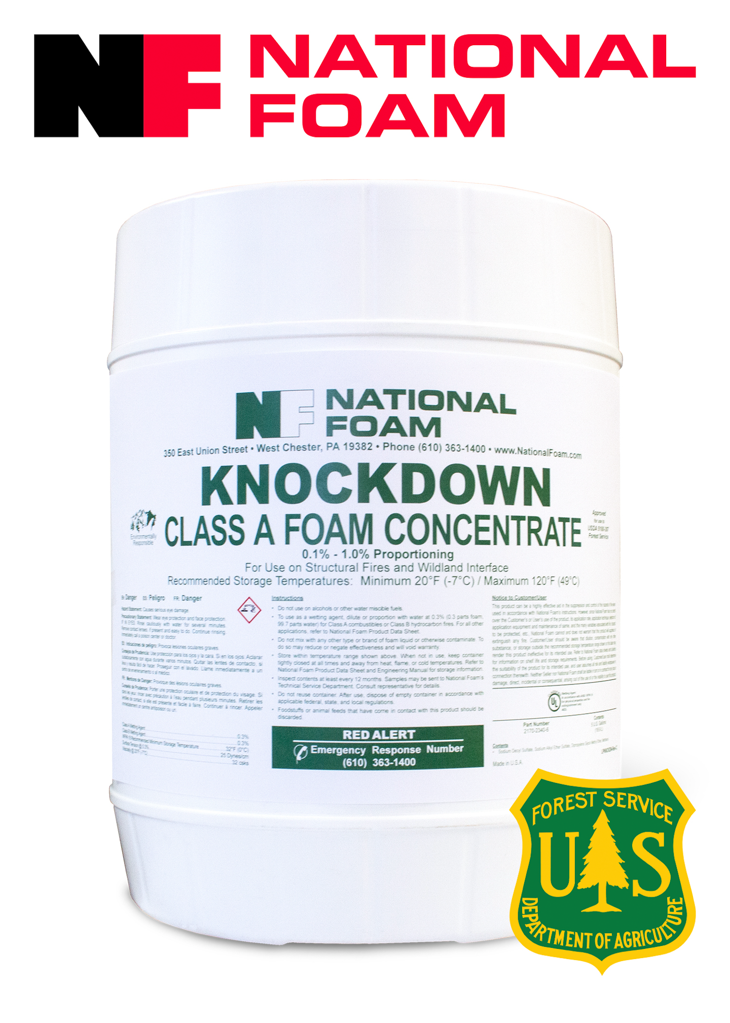 KNOCKDOWN® Class “A” Foam Concentrate From National Foam Firehouse