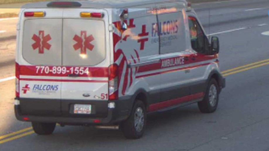 An ambulance was stolen from outside Grady Memorial Hospital in Atlanta on Tuesday as the driver was taking a patient inside.