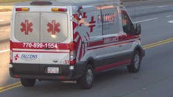 An ambulance was stolen from outside Grady Memorial Hospital in Atlanta on Tuesday as the driver was taking a patient inside. An ambulance was stolen from outside Grady Memorial Hospital in Atlanta on Tuesday as the driver was taking a patient inside.