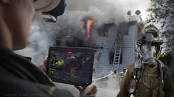 The C-Thru Navigator can transmit data to a tablet application that can give incident commanders real-time video feeds and other tools to coordinate efforts. The C-Thru Navigator can transmit data to a tablet application that can give incident commanders real-time video feeds and other tools to coordinate efforts.