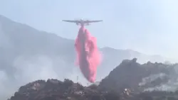 A firefighter was injured Sunday battling the Flat Fire in the Santa Rosa Mountains of Riverside County, CA. A firefighter was injured Sunday battling the Flat Fire in the Santa Rosa Mountains of Riverside County, CA.