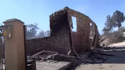 At least two homes were destroyed and three others damaged Sunday by the Flat Fire in the Santa Rosa Mountains of Riverside County, CA. At least two homes were destroyed and three others damaged Sunday by the Flat Fire in the Santa Rosa Mountains of Riverside County, CA.