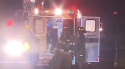 Three firefighters were injured battling a three-alarm house fire in Goldston, NC, early Monday.