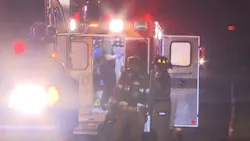 Three firefighters were injured battling a three-alarm house fire in Goldston, NC, early Monday. Three firefighters were injured battling a three-alarm house fire in Goldston, NC, early Monday.