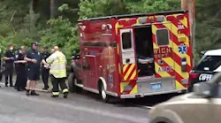A Harwich, MA, Fire Department ambulance was headed to a cardiac emergency when it collided with another vehicle Thursday.