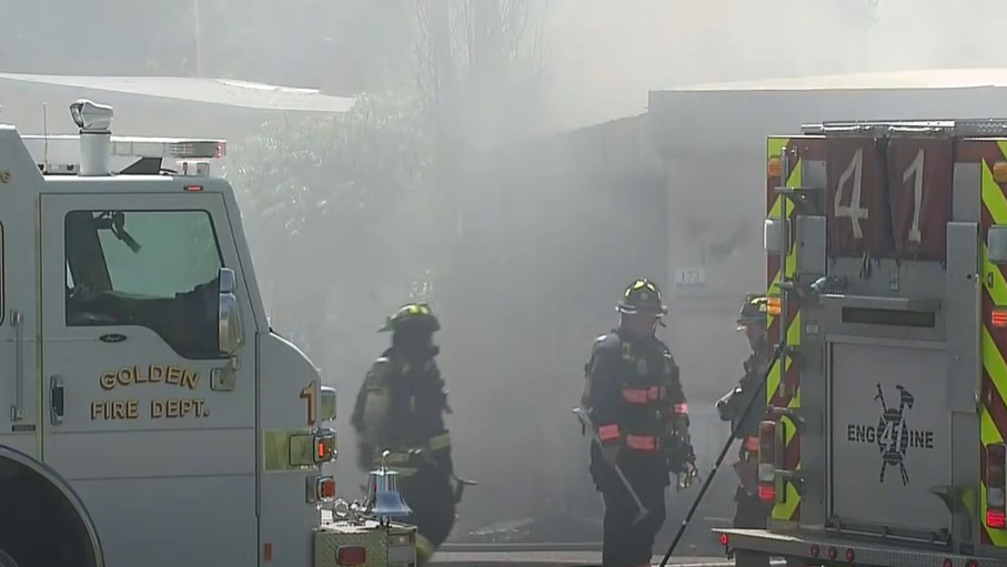 Two firefighters and a deputy were injured during a fatal mobile home fire in Jefferson County, CO, on Friday.