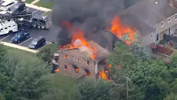 A Lower Providence Township, PA, code enforcement officer was threatened by a man with a gun moments before multiple explosions and a large fire tore through apartments Thursday. A Lower Providence Township, PA, code enforcement officer was threatened by a man with a gun moments before multiple explosions and a large fire tore through apartments Thursday.
