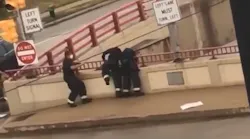 Milwaukee paramedics stop a man suffering a mental health crisis from jumping off an overpass June 24.