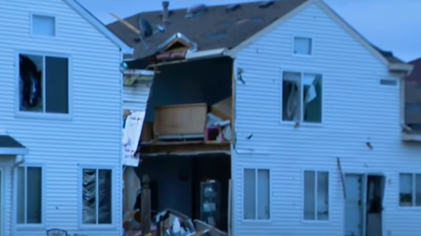 Six people were injured--one critically--and 16 homes were severely damaged when a tornado touched down in Naperville, IL, late Sunday.