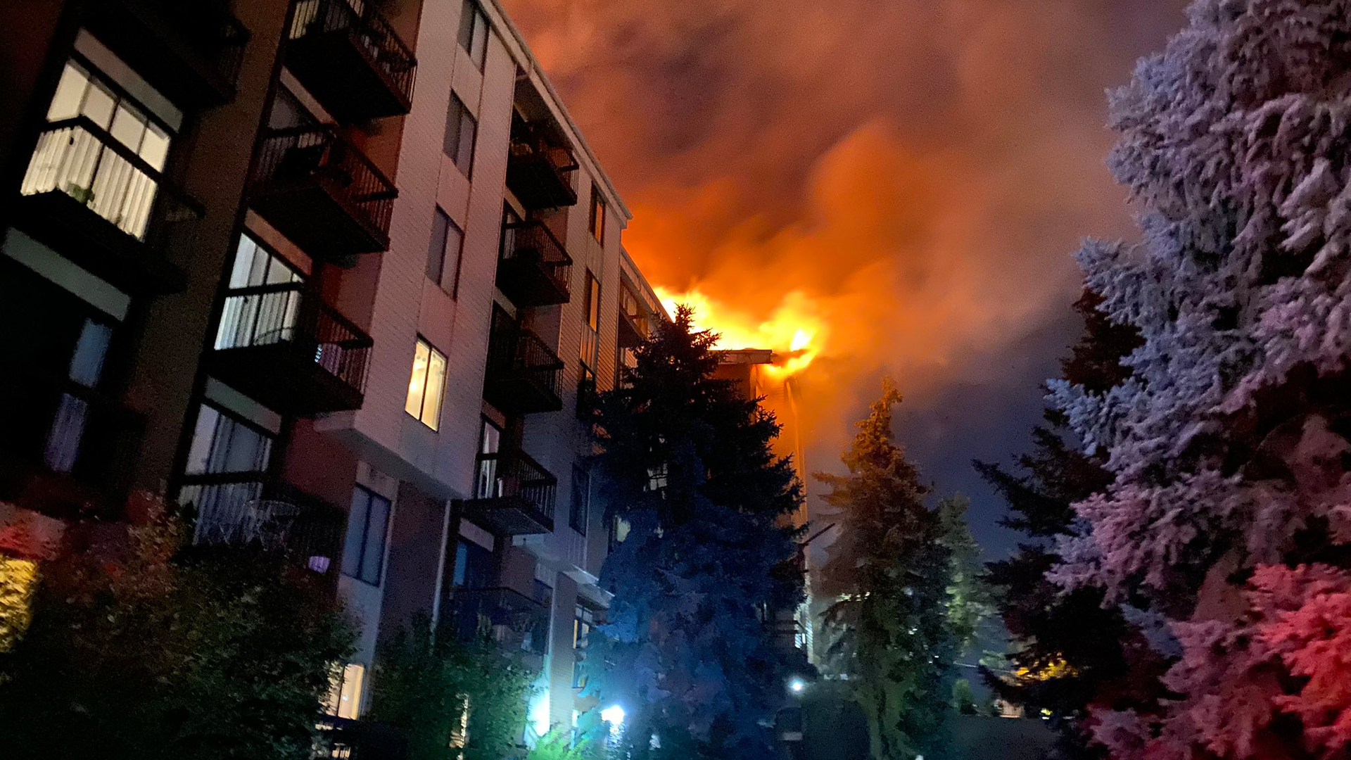 Two Salt Lake City firefighters were injured battling a five-alarm fire early Monday.