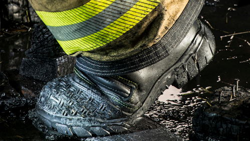 Putting Structural Firefighting Boots