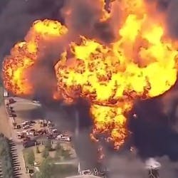 A massive blaze that erupted Monday at the Chemtool plant in Rockton, IL, could burn for days, officials say.
