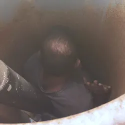 On Tuesday, Sonoma County, CA, Fire District firefighters rescued a man who said he had been trapped inside a giant fan near a Santa Rosa vineyard for two days. On Tuesday, Sonoma County, CA, Fire District firefighters rescued a man who said he had been trapped inside a giant fan near a Santa Rosa vineyard for two days.