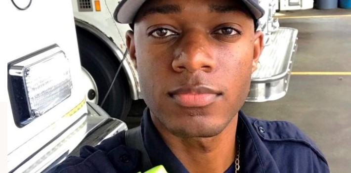 New Haven, CT, firefighter Samod 'Nuke' Rankins.
