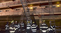 The author isn’t convinced that the “¼ out for every foot up” rule is the default approach when it comes to climbing angles, particularly when it comes to a circumstance in which a firefighter must perform a ladder bailout. The author isn’t convinced that the “¼ out for every foot up” rule is the default approach when it comes to climbing angles, particularly when it comes to a circumstance in which a firefighter must perform a ladder bailout.