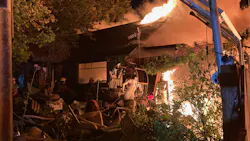 Firefighters faced fireballs, clutter and intense heat battling a fire that erupted at a former Battle Ground, WA, church early Monday.