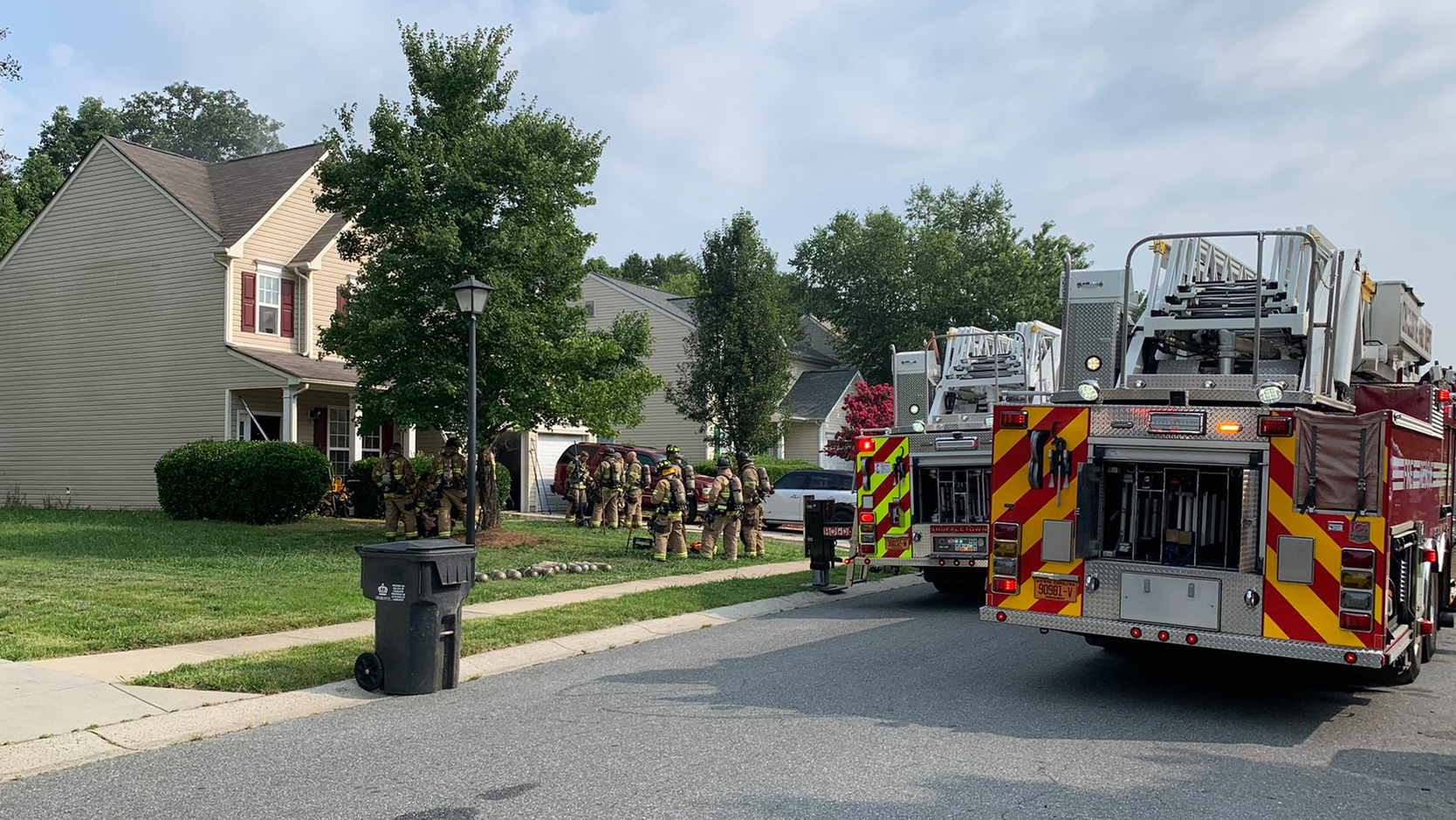 Charlotte, NC, firefighters rescued six children from a burning house Friday.