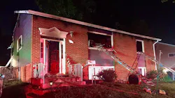 Two Prince George's County, MD, firefighters were injured during a fatal house fire in District Heights late Sunday.