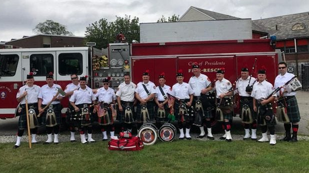 The Greater Boston Firefighters Pipes and Drums.