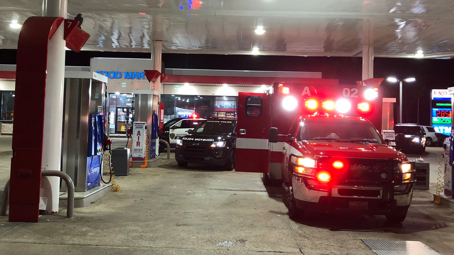 A Houston Fire Department ambulance was carjacked at gunpoint early Friday with an EMT and patient still inside.