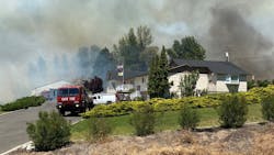 A Washington State Department of Natural Resources firefighter was seriously injured battling the Koffman Road Fire on Sunday.