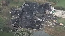 A massive fire destroyed a Lithonia, GA, home and left one person dead Wednesday.