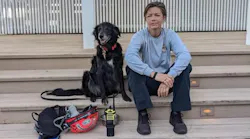 Nichole Notte, 40, pictured with her dog, Dig, has spent 17 years with the Broward County, FL, Sheriff’s Office and 10 years with Florida Task Force II urban search and rescue team.